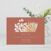 Rust Boho Hochzeit im Herbst Save The Date (Stehend Vorderseite)