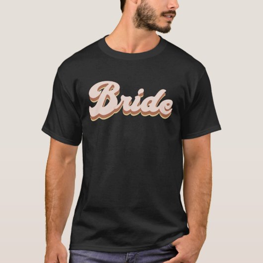 Rust Boho Retro Junggeselinnen-Abschied Bride T - T-Shirt (Vorderseite)