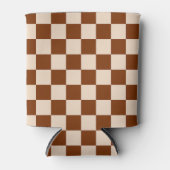 Rust brown and beige checkerboard pattern dosenkühler (Vorderseite)