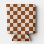 Rust brown and beige checkerboard pattern dosenkühler (Rückseite)