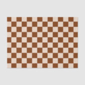 Rust brown and beige checkerboard pattern seidenpapier (Vorderseite)