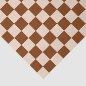 Rust brown and beige checkerboard pattern seidenpapier (Ausschnitt)