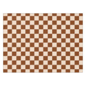Rust brown and beige checkerboard pattern tischdecke (Vorderseite (Horizontal))