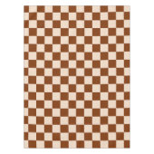 Rust brown and beige checkerboard pattern tischdecke (Vorderseite)