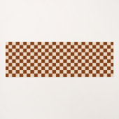 Rust brown and beige checkerboard pattern yogamatte (Rückseite (Horizontal))