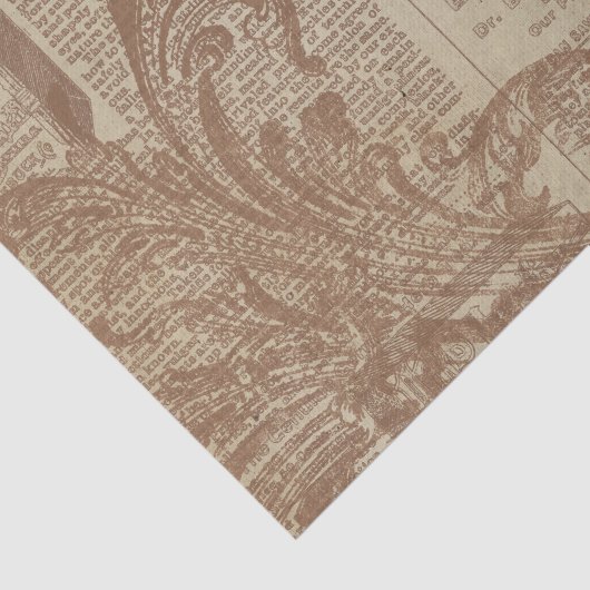 Rust Brown Filigree Seidenpapier (Ausschnitt)