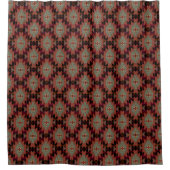Rust Brown Grau Southwestern Style Beautiful Duschvorhang (Vorderseite)
