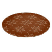 Rust Brown Indian Boho Line Art Symmetry Pattern Schneidebrett (Ecke)