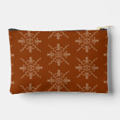 Rust Brown Indian Boho Line Art Symmetry Pattern Zubehörtasche (Rückseite)