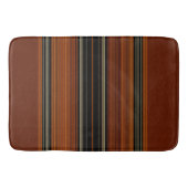 Rust Brown Modern Stripes   Badematte (Vorderseite)