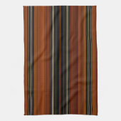 Rust Brown Modern Stripes  Geschirrtuch (Vertikal)