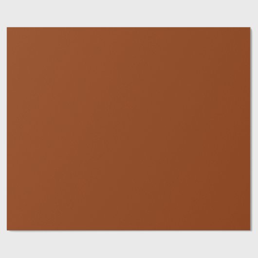 Rust Brown Solid Color | Classic | elegant Geschenkpapier (Flach)