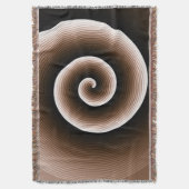 Rust Brown Spiral Muster Decke (Vorderseite Vertikal)