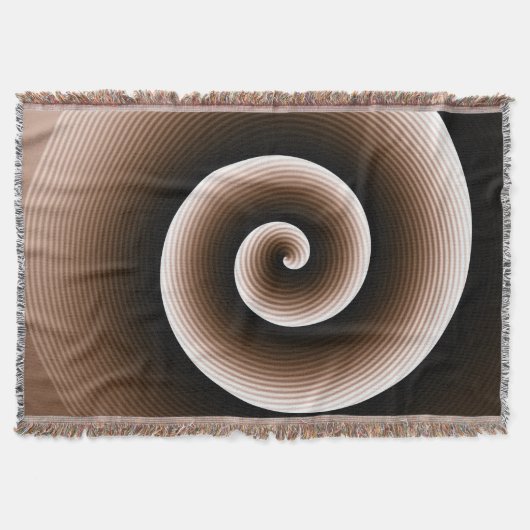 Rust Brown Spiral Muster Decke (Vorderseite)