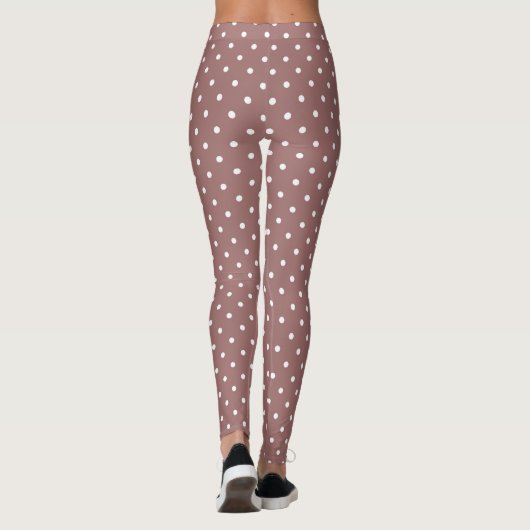 Rust Brown Women's Polka Dot Leggings (Rückseite)