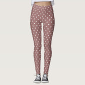 Rust Brown Women's Polka Dot Leggings (Vorderseite)