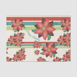 Rust Burgundy und Aquamarin Seidenpapier