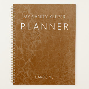 Rust Burnt Orange Modern Marble Planer