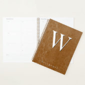 Rust Burnt Orange Modern Marbour Monogram Planer (Anzeige)