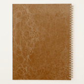 Rust Burnt Orange Modern Marbour Monogram Planer (Rückseite)