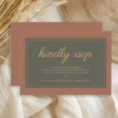 Rust Burnt Orange Olive Green Kindly UAWG RSVP Karte