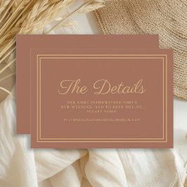 Rust Burnt Orange Wedding Details Begleitkarte