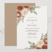 Rust Captivating Bohemian Wedding Einladung (Vorne/Hinten)