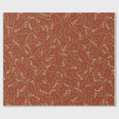 Rust cinnamon rustikale Laubbaumstruktur Geschenkpapier (Flach)