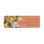 Rust Citrus Orange Botanical Boho Adresse (Vorne)