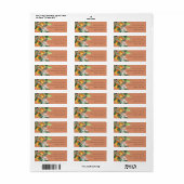 Rust Citrus Orange Botanical Boho Adresse (Vorne)