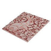 Rust Color Rabbit & Blätter Designer Keramik Tile Fliese (Seite)