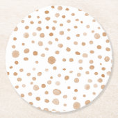 Rust Confetti Aquarell Dots Paper Untersetzer (Vorderseite)