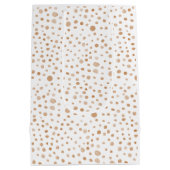 Rust Confetti Wasserfarbe Dots Geschenktasche Mittlere Geschenktüte (Rückseite)