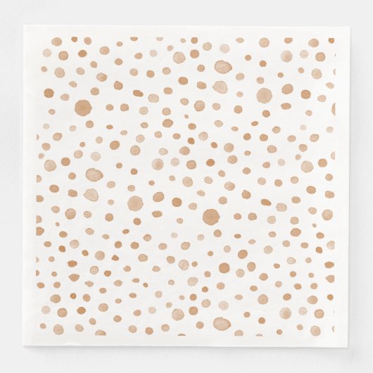 Rust Confetti Wasserfarbe Dots Papier Napkin Serviette (Vorderseite)