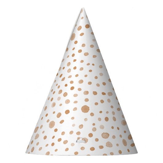 Rust Confetti Wasserfarbe Dots Party Hat Partyhütchen (Links)