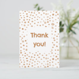 Rust Confetti Wasserfarben Punkte Danke Karte
