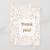 Rust Confetti Wasserfarben Punkte Danke Karte (Vorne/Hinten)