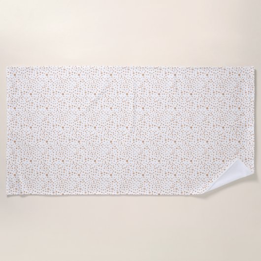 Rust Confetti Wasserfarben Punkte Strandtuch (Vorderseite)