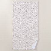 Rust Confetti Wasserfarben Punkte Strandtuch (Vorderseite)