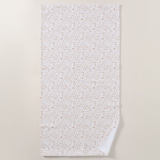 Rust Confetti Wasserfarben Punkte Strandtuch (Vorderseite)