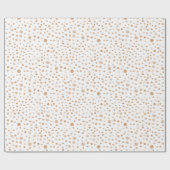 Rust Confetti Watercolor Dots Wrapping Paper Geschenkpapier (Flach)