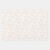 Rust Confetti Watercolor Dots Wrapping Paper Geschenkpapier Set (Vorderseite 3)