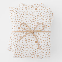 Rust Confetti Watercolor Dots Wrapping Paper