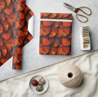 Rust & Copper Elegance: Hoch entwickelte Grafik Geschenkpapier