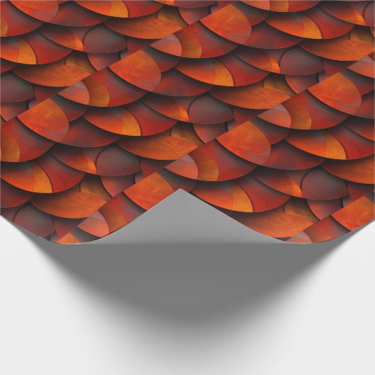 Rust & Copper Elegance: Hoch entwickelte Grafik Geschenkpapier (Ecke)