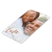 Rust Copper Liebe Kalligraphie Script Romantisches Magnet (Linke Seite)