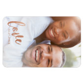 Rust Copper Liebe Kalligraphie Script Romantisches Magnet (Horizontal)