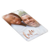 Rust Copper Liebe Kalligraphie Script Romantisches Magnet (Rechte Seite)