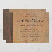 RUST CORROSIVE GRUNGE ORANGE METAL CORPORATE EVENT EINLADUNG (Vorne/Hinten)