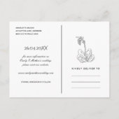 RUST DESERT CACTI ERFOLGREICHE SKETCH SAVE THE DAT ANKÜNDIGUNGSPOSTKARTE (Rückseite)